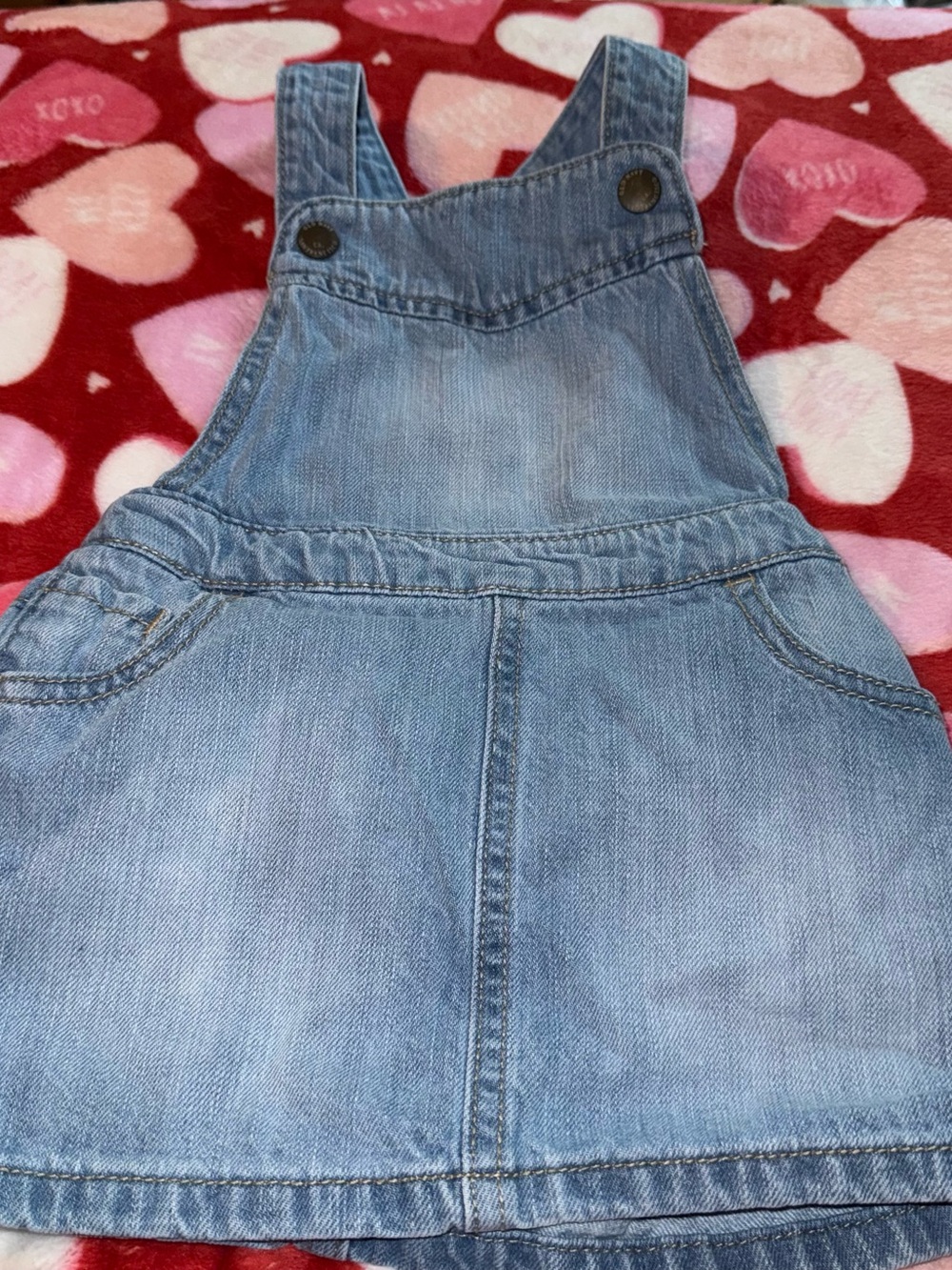 Old Navy Baby Girls Size 18-24 months Denim Jumper Overall Dress